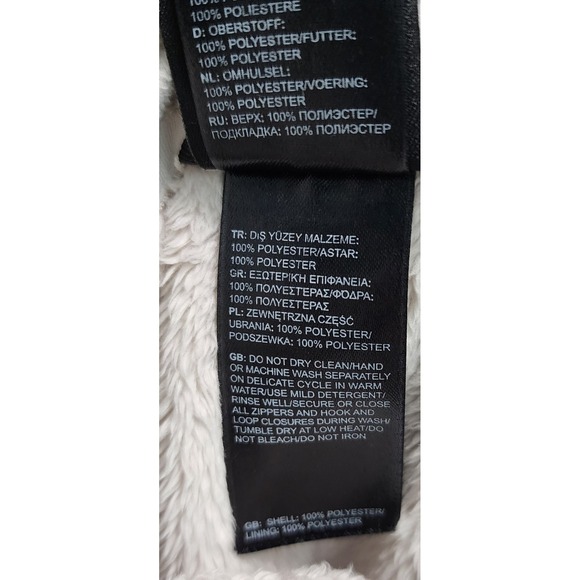 The North‎ Face Fuzzy Fleece Jacket Womens M Beige Zip Up Casual Outerwear - Picture 8 of 8